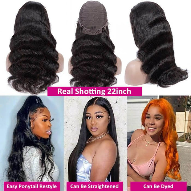 Body Wave 4x4 Lace Closure Wigs Pre Plucked Affordable Human Hair Wigs