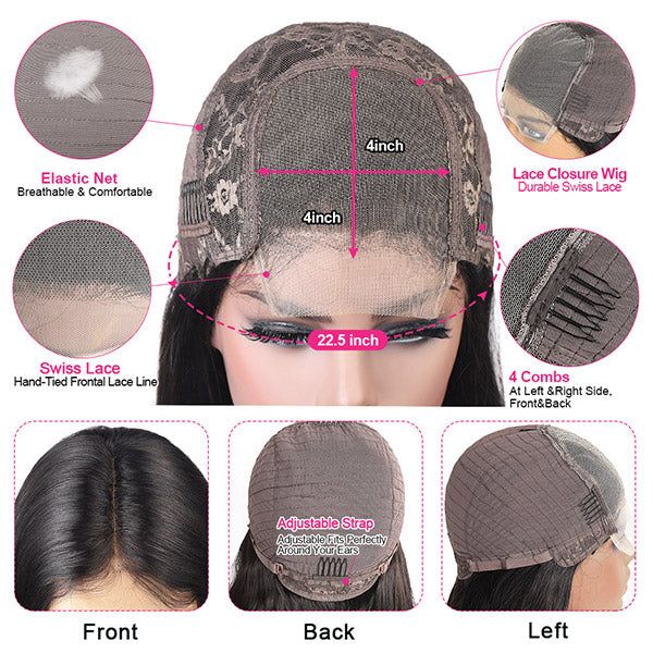 BOGO SALE|Wear & Go Bob Wig Curly 4x4 Pre Cut HD Lace Closure Glueless Human Hair Wigs Beginner Friendly