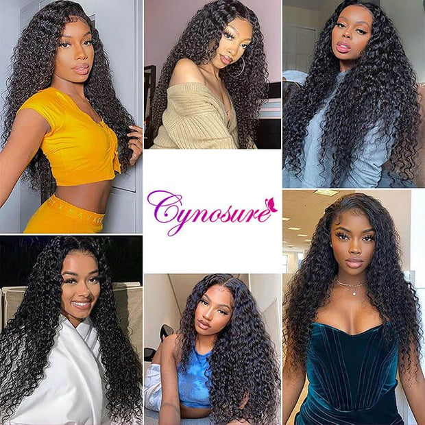 Curly Hair 4x4 HD Transparent Lace Closure Wigs 100% Virgin Human Hair