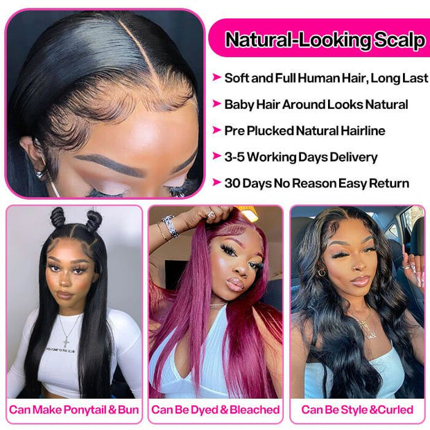 Cheap 4x4 Lace Wigs Straight Human Hair Made By Hair Bundles With Closure