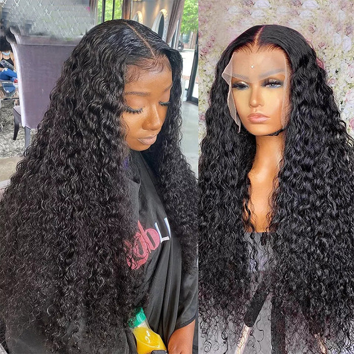 Deep Wave Human Hair Lace Front Wigs Glueless HD Lace Wig Pre Plucked