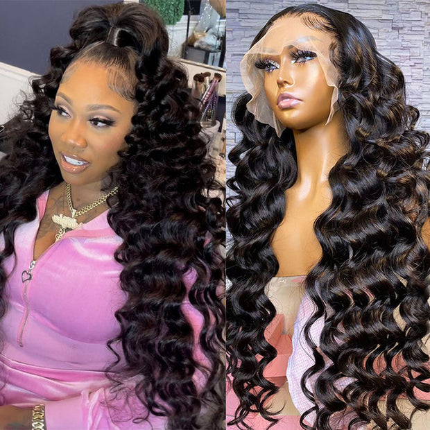 Pre Plucked HD Lace Wig Loose Deep Wave Lace Front Wig Human Hair Natural and Realistic Invisible Lace Wig