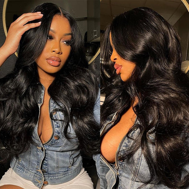 Bleached Knots 13x6 Full Lace Body Wave Wigs HD Lace Human Hair Wig Pre Plucked With Baby Hair