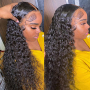 Water Wave 360 HD Lace Frontal Wig Remy Human Hair Wet and Wavy Lace Front Wigs with Baby Hair Pre PLucked Hairline