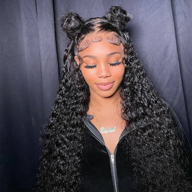 8x5 Undetectable Lace Closure Wigs Deep Wave Glueless Wig Preplucked Natual Black Human Hair Wigs