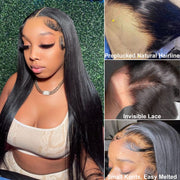 Straight Hair 13x6 Lace Front Wig 100% Remy 18-26 Inch Human Hair Wigs