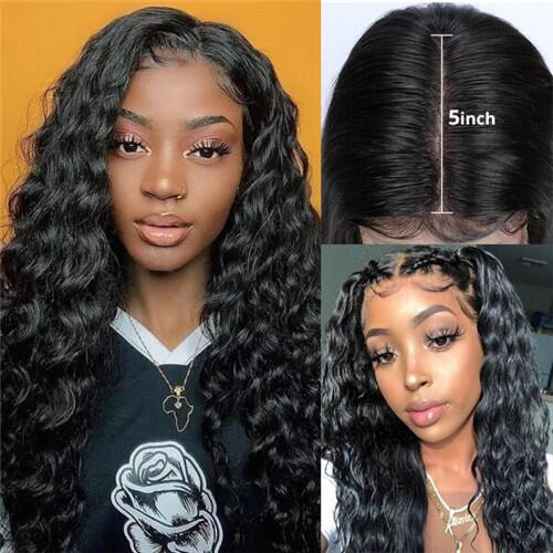 Undetectable Transparent 5X5 Lace Closure Human Hair Wig Loose Wave Glueless HD Lace Wigs