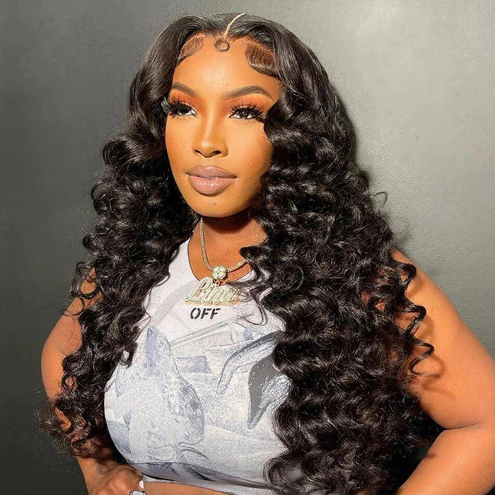 Loose Deep 13x6 HD Lace Front Wigs Pre Plucked Pre Bleached Human Hair Wigs