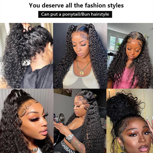 $100 OFF|Pre Cut 360 Lace Frontal Wigs With Hidden Strap Affordable Human Hair Wigs For Black Women On Sale
