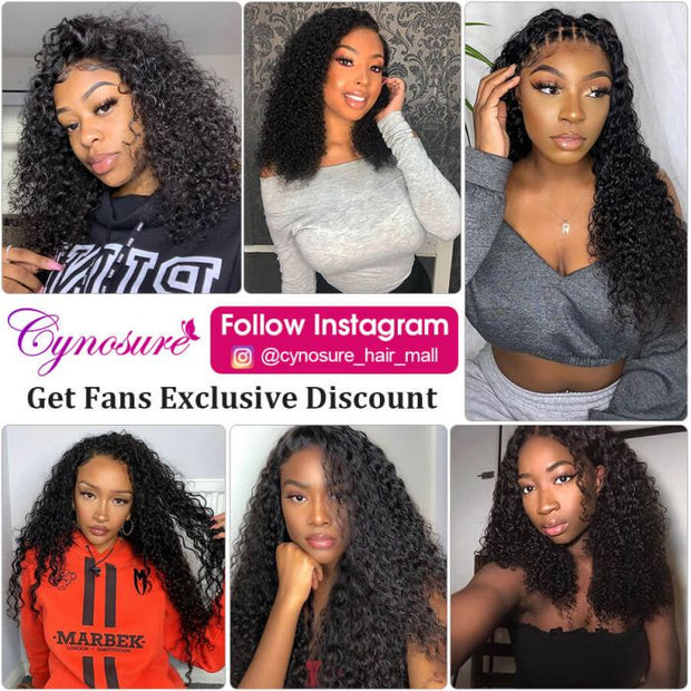 Unprocessed Curly Virgin Hair 3 Bundles With 4*4 Lace Closure Free Part/Middle Part/Three Part 100% Human Hair