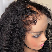 4C Edge Hairline丨Kinky Curly 13x4 HD Lace Front Wig with Curly Edges Baby Hair Wigs