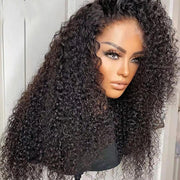 Natural Kinky Curly Hair 13x4 13x6 HD Lace Front Wigs Human Hair Pre Plucked Hairline Glueless Wig