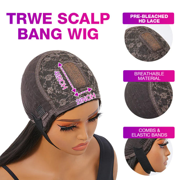 Body Wave 2x4 HD Lace Glueless Human Hair Wigs With Bangs For Black Women| Beginner Friendly