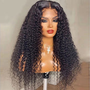 8X5 Pre-Cut Lace Wig Put On & Go Curly Human Hair Wig With Breathable Cap Beginner Wig