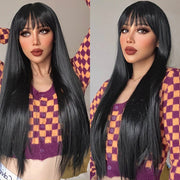 Straight 2x4 HD Lace Glueless Human Hair Wigs With Bangs For Black Women| Beginner Friendly
