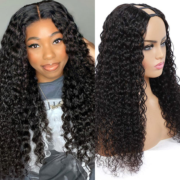 Deep Wave wigs Upgraded Durable U Part wig Beginner Friendly Human Hair Wigs For Women