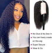 Wear & Go U Part Wig Curly Hair  Beginner Friendly Glueless Human Hair Wigs for Women