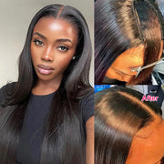 Wear & Go Straight U Part Wig Beginner Friendly Glueless Human Hair Wigs for Women