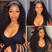 Straight & Body Wave & Culry Headband Wig Human Hair Wig Full Machine Made Wig For Lazy Girls