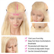 BOGO SALE|613 Honey Blonde Color 13x6 Lace Front 16-24 Inch Human Hair Wigs For Women Transparent Brazilian Remy Straight & Body Wave Frontal Wig