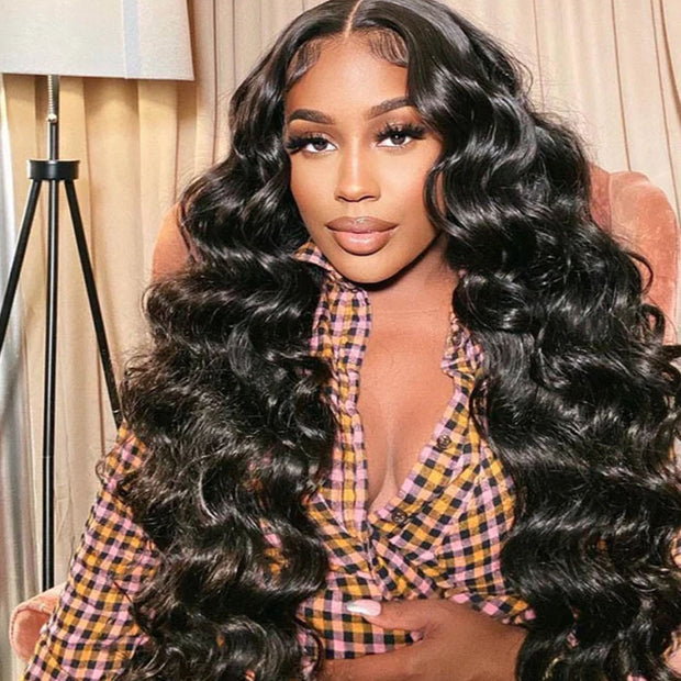 18 Inches Loose Wave= 4x4 HD Lace Closure Wig 100% Virgin Human Hair Wig