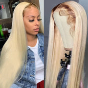 Ombre T4/613 Brown Roots Blonde Straight/Body Wave 13x4/13X6 Lace Front Wigs 32 inch Long Human Hair Wigs