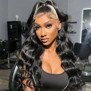 Flash Sale-Skunk Stripe Wig 13x4 Lace Frontal Wig Highlights 613# Blonde Body Wave Human Hair Wig