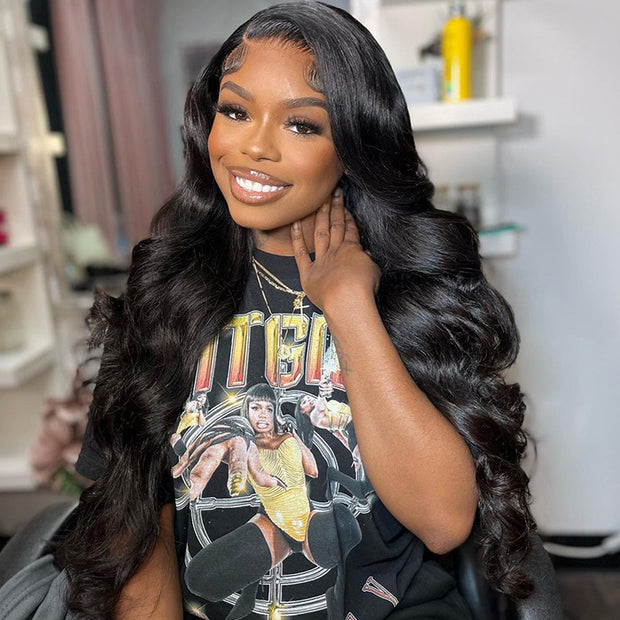 Body Wave 5x5 Closure Wig Pre Plucked Affordable Human Hair Wigs