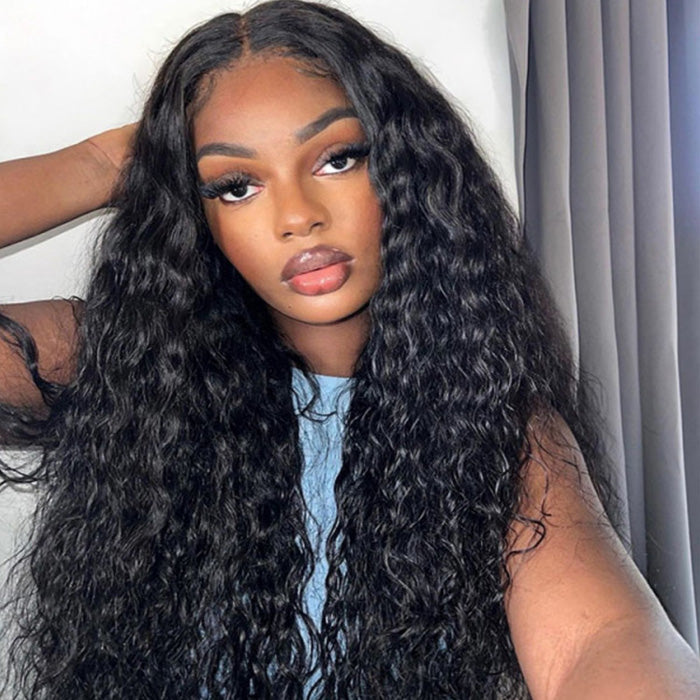 Water Wave 360 HD Lace Frontal Wig Remy Human Hair Wet and Wavy Lace Front Wigs with Baby Hair Pre PLucked Hairline