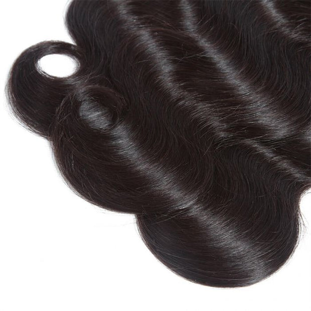 Brazilian Virgin Hair Body Wave 3 Bundles With 4x4 Lace closure 100% Human Hair