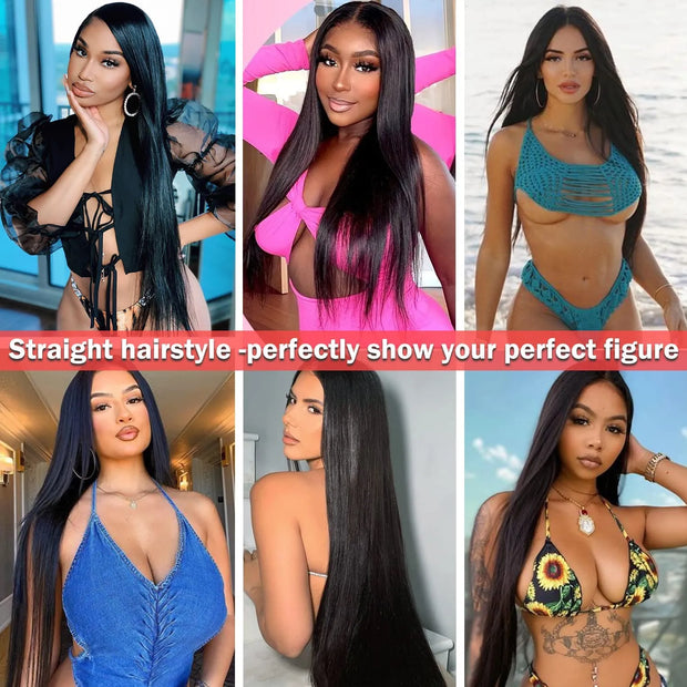 Straight Hair 5X5 Real HD Lace Wig Undetectable Invisible Lace Closure Wig Natural Hairline With Baby Hair