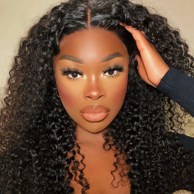 50% OFF| 18'' To 26'' 8x5 Lace Glueless Deep Wave Swiss HD 13×4 Lace Front Human Hair Wigs