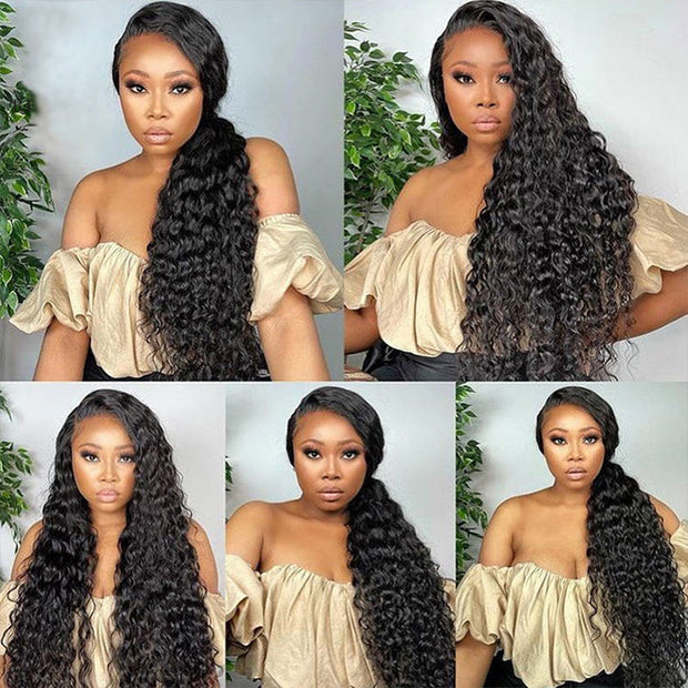 Bleached Knots 13x6 Full Lace Frontal Wig Realistic HD Lace Deep Wave Human Hair Wigs