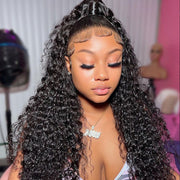 Curly Hair 4x4 HD Transparent Lace Closure Wigs 100% Virgin Human Hair