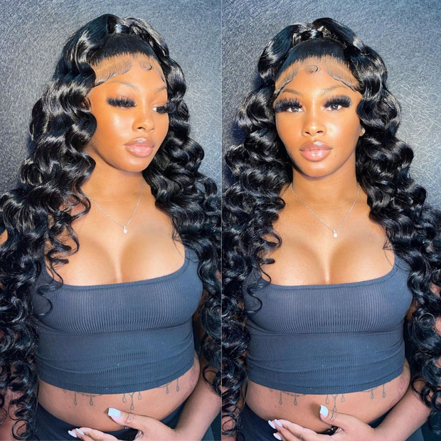 Clearance Sale| Loose Wave Glueless 5x5 Closure HD Lace Human Hair Wig Natural Crimps Curls