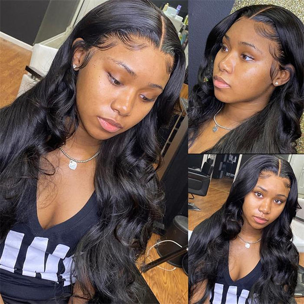 Body Wave 5x5 Closure Wig Pre Plucked Affordable Human Hair Wigs