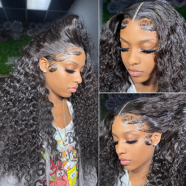 13x4 HD Lace Front Human Hair Wigs Super Affordable Curly Wig Pre Bleached Pre Plucked 180% Density