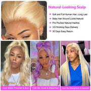 BOGO SALE|613 Honey Blonde Color 13x6 Lace Front 16-24 Inch Human Hair Wigs For Women Transparent Brazilian Remy Straight & Body Wave Frontal Wig