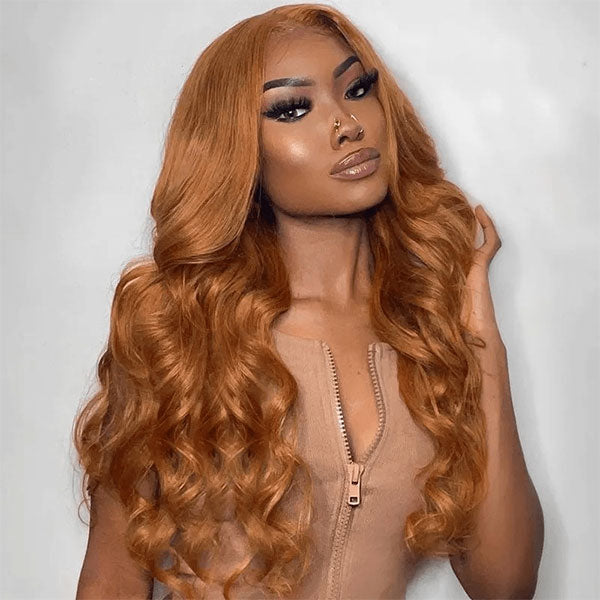 #30 Colored Hair Body Wave 150%-220% Density Lace Front Wig Human Hair Wigs Pre Plucked For Women