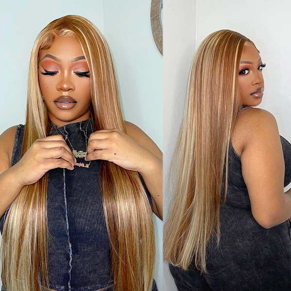 2 Wigs=$189|20 Inch 8X5 Pre Cut Lace 1B27 Body Wave+18 Inch 8X5 Pre Cut Lace 427 Straight