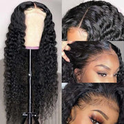 Lace Frontal Human Hair Water Wave Wig 13x4 Natural Color Wigs With Natural Hairline