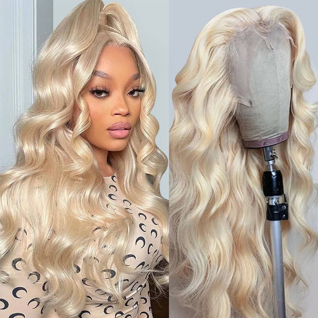 Pre Plucked 613 Blonde Human Hair Wig Body Wave 13x4 HD Glueless Honey Blonde Lace Front Wigs
