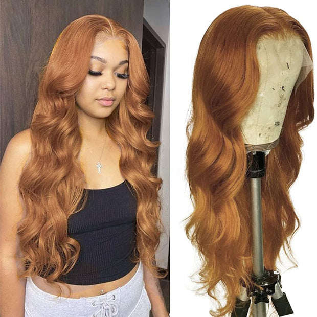 #30 Colored Hair Body Wave 150%-220% Density Lace Front Wig Human Hair Wigs Pre Plucked For Women