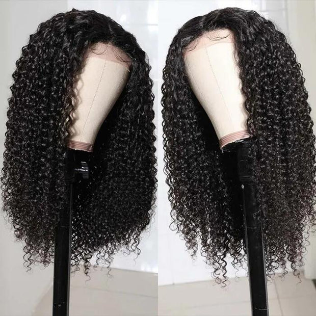 13x4 HD Lace Front Human Hair Wigs Super Affordable Curly Wig Pre Bleached Pre Plucked 180% Density