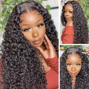 Bleached Knots 13x6 Full Lace Frontal Wig Kinky Curly HD Lace Human Hair Wigs For Women