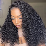 5X5 Crystal Lace Kinky Curly HD Lace Closure Wig Skin Melted Human Hair Wigs For Black Women