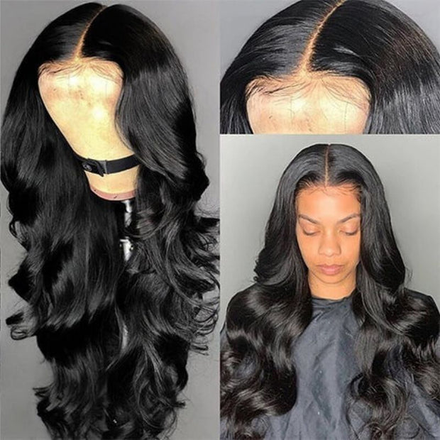 Body Wave 4x4 Lace Closure Wigs Pre Plucked Affordable Human Hair Wigs
