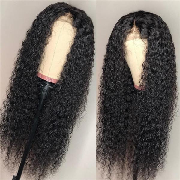 Bleached Knots 13x6 Full Lace Frontal Wig Kinky Curly HD Lace Human Hair Wigs For Women