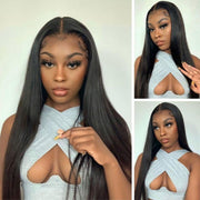 Undectable HD Lace Frontal Wig 13x6 Deep Part Straight Human Hair Wig 220% Density