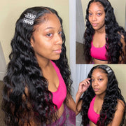 Loose  Deep  Lace Wigs Pre-plucked Natural Hairline Hand Tied 13x5 Lace Part Wig With Baby Hair